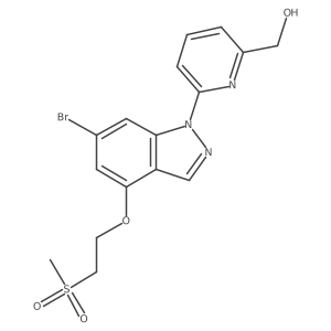6-[6-Bromo-4-[2-(methylsulfonyl)ethoxy]-1h-indazol-1-yl]-2-pyridinemethanol结构式