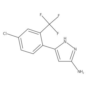 5-[4-chloro-2-(trifluoromethyl)phenyl]-1H-pyrazol-3-amine Structure