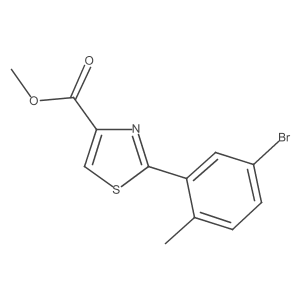 Methyl 2-(5-Bromo-2-methylphenyl)thiazole-4-carboxylate Structure