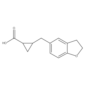 2-[(2,3-Dihydro-1-benzofuran-5-yl)methyl]cyclopropane-1-carboxylic acid结构式