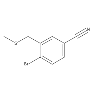 4-Bromo-3-[(methylthio)methyl]benzonitrile结构式