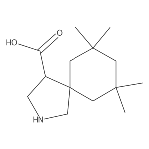 7,7,9,9-Tetramethyl-2-azaspiro[4.5]decane-4-carboxylic acid结构式