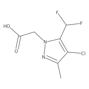 [4-Chloro-5-(difluoromethyl)-3-methyl-1H-pyrazol-1-yl]acetic acid结构式