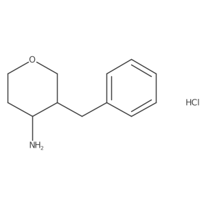 3-Benzyltetrahydro-2H-pyran-4-amine hydrochloride Structure