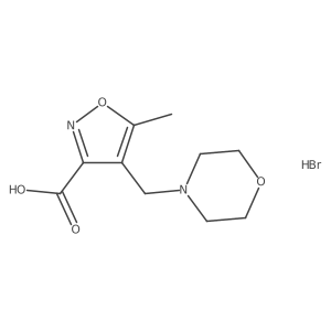 5-Methyl-4-(4-morpholinylmethyl)-3-isoxazolecarboxylic acid hydrobromide结构式