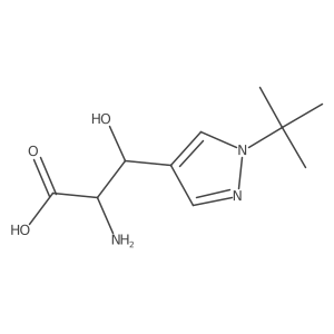 2-amino-3-(1-tert-butyl-1H-pyrazol-4-yl)-3-hydroxypropanoic acid Structure