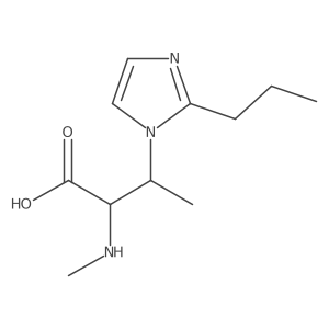 2-(methylamino)-3-(2-propyl-1H-imidazol-1-yl)butanoic acid结构式