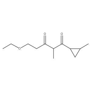 5-Ethoxy-2-methyl-1-(2-methylcyclopropyl)pentane-1,3-dione Structure