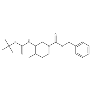 Trans-Benzyl 3-((Tert-Butoxycarbonyl)Amino)-4-Methylpiperidine-1-Carboxylate Structure