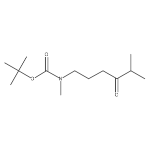 tert-butyl N-methyl-N-(5-methyl-4-oxohexyl)carbamate结构式