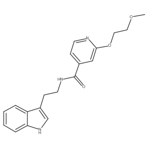 N-(2-(1H-indol-3-yl)ethyl)-2-(2-methoxyethoxy)isonicotinamide结构式