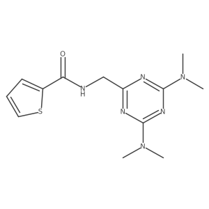 N-((4,6-bis(dimethylamino)-1,3,5-triazin-2-yl)methyl)thiophene-2-carboxamide Structure