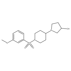 1-(1-((3-Methoxyphenyl)sulfonyl)piperidin-4-yl)pyrrolidin-3-ol Structure