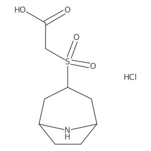 2-(8-Azabicyclo[3.2.1]octan-3-ylsulfonyl)acetic acid hydrochloride Structure