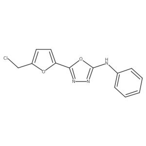 5-[5-(Chloromethyl)furan-2-yl]-N-phenyl-1,3,4-oxadiazol-2-amine结构式