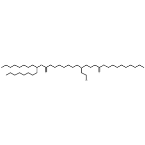 Heptadecan-9-yl 8-((2-hydroxyethyl)(4-(nonyloxy)-4-oxobutyl)amino)octanoate结构式
