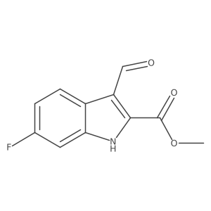 Methyl 6-fluoro-3-formyl-1H-indole-2-carboxylate结构式