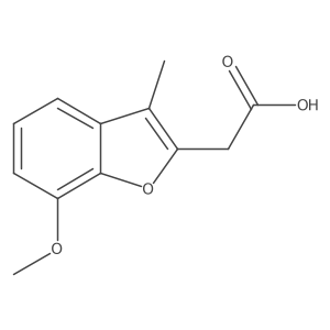 2-(7-Methoxy-3-methylbenzofuran-2-yl)acetic acid结构式
