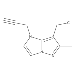7-(chloromethyl)-6-methyl-1-prop-2-ynyl-imidazo[1,2-b]pyrazole Structure