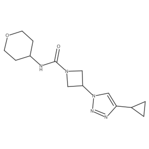 3-(4-cyclopropyl-1H-1,2,3-triazol-1-yl)-N-(tetrahydro-2H-pyran-4-yl)azetidine-1-carboxamide Structure