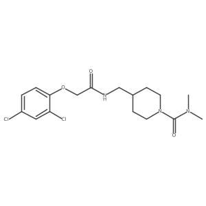 4-{[2-(2,4-dichlorophenoxy)acetamido]methyl}-N,N-dimethylpiperidine-1-carboxamide结构式