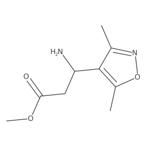 methyl (3S)-3-amino-3-(dimethyl-1,2-oxazol-4-yl)propanoate结构式