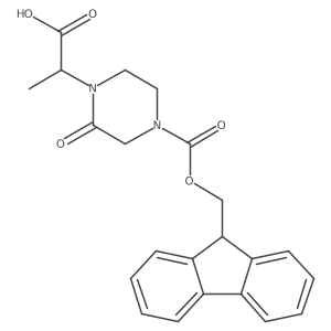 2-(4-{[(9H-fluoren-9-yl)methoxy]carbonyl}-2-oxopiperazin-1-yl)propanoic acid Structure