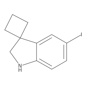 5'-Iodospiro[cyclobutane-1,3'-indoline]结构式