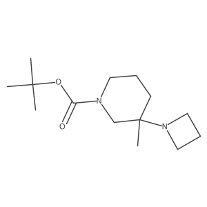 Tert-butyl 3-(azetidin-1-yl)-3-methylpiperidine-1-carboxylate结构式