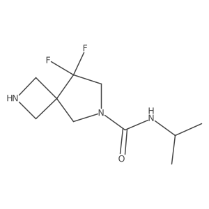 8,8-difluoro-N-(propan-2-yl)-2,6-diazaspiro[3.4]octane-6-carboxamide结构式