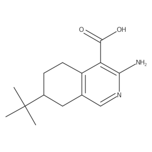3-Amino-7-tert-butyl-5,6,7,8-tetrahydroisoquinoline-4-carboxylic acid结构式
