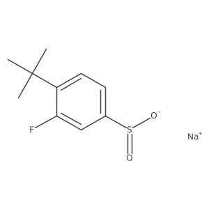 Sodium 4-tert-butyl-3-fluorobenzene-1-sulfinate结构式