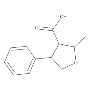 2-Methyl-4-phenyloxolane-3-carboxylic acid Structure