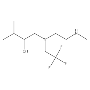 3-Methyl-1-{[2-(methylamino)ethyl](2,2,2-trifluoroethyl)amino}butan-2-ol结构式