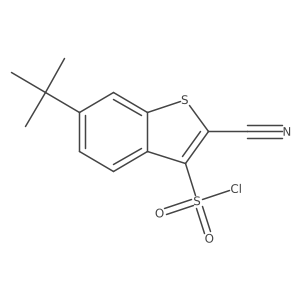 6-Tert-butyl-2-cyano-1-benzothiophene-3-sulfonyl chloride Structure