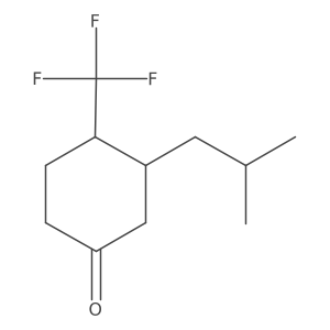 3-(2-Methylpropyl)-4-(trifluoromethyl)cyclohexan-1-one Structure
