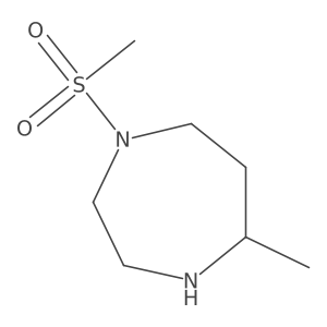 (5R)-1-methanesulfonyl-5-methyl-1,4-diazepane结构式
