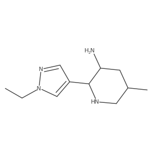 2-(1-ethyl-1H-pyrazol-4-yl)-5-methylpiperidin-3-amine Structure
