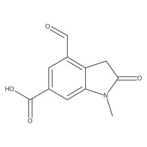 4-formyl-1-methyl-2-oxo-2,3-dihydro-1H-indole-6-carboxylic acid Structure