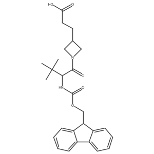 3-{1-[(2R)-2-({[(9H-fluoren-9-yl)methoxy]carbonyl}amino)-3,3-dimethylbutanoyl]azetidin-3-yl}propanoic acid结构式