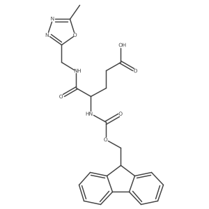 4-({[(9H-fluoren-9-yl)methoxy]carbonyl}amino)-4-{[(5-methyl-1,3,4-oxadiazol-2-yl)methyl]carbamoyl}butanoic acid结构式