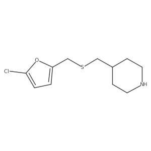 4-({[(5-Chlorofuran-2-yl)methyl]sulfanyl}methyl)piperidine结构式
