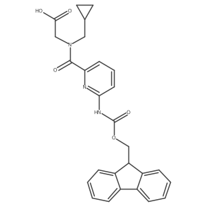 2-[N-(cyclopropylmethyl)-1-[6-({[(9H-fluoren-9-yl)methoxy]carbonyl}amino)pyridin-2-yl]formamido]acetic acid结构式