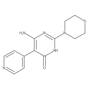 6-Amino-2-(morpholin-4-yl)-5-(pyridin-4-yl)-3,4-dihydropyrimidin-4-one结构式