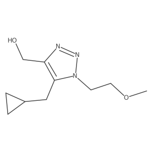 [5-(cyclopropylmethyl)-1-(2-methoxyethyl)-1H-1,2,3-triazol-4-yl]methanol结构式