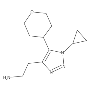 2-[1-cyclopropyl-5-(oxan-4-yl)-1H-1,2,3-triazol-4-yl]ethan-1-amine Structure