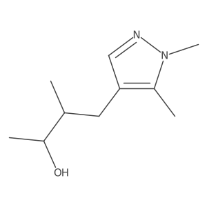4-(1,5-dimethyl-1H-pyrazol-4-yl)-3-methylbutan-2-ol结构式