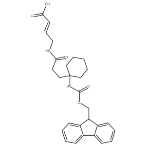 4-{3-[1-({[(9H-fluoren-9-yl)methoxy]carbonyl}amino)cyclohexyl]propanamido}but-2-enoic acid结构式