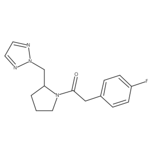 1-(2-((2H-1,2,3-triazol-2-yl)methyl)pyrrolidin-1-yl)-2-(4-fluorophenyl)ethan-1-one结构式