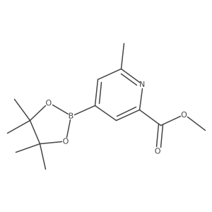 Methyl 6-methyl-4-(tetramethyl-1,3,2-dioxaborolan-2-yl)pyridine-2-carboxylate Structure